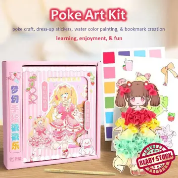 4 In 1 Poke Art Kit Painting Dress Up Sticker Creative DIY Toys For Kids  Art & Craft Stiker Kanak-Kanak 戳戳乐